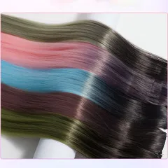 [Hàng Cao Cấp] Kẹp tóc giả Highlight Mutu Invisible nối dải màu Gradient 550cm Hàn Quốc