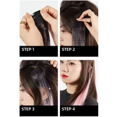[Hàng Cao Cấp] Kẹp tóc giả Highlight Mutu Invisible nối dải màu Gradient 550cm Hàn Quốc
