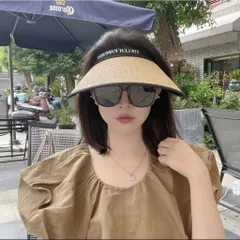 Mũ cói rộng vành chống tia UV HEELN KIMA NSKL chống nắng nửa đầu mũ cói đi biển che nắng
