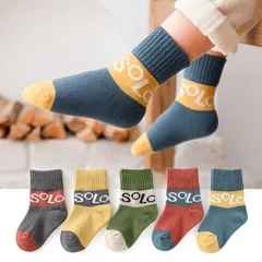 Set 5 đôi tất cotton cho bé SOLO dễ thương cho bé trai từ 2-13 tuổi