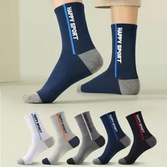 Combo 5 đôi Tất vớ nam cao cổ thể thao kháng khuẩn