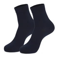 Combo tất/vớ nam cao cấp đen trơn cổ cao dùng đi giày tây công sở, cao 24-27cm chất cotton thoáng khí
