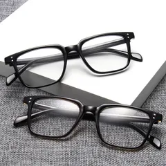 Gọng kính nhựa dẻo nam nữ dáng mắt vuông cơ bản dễ đeo màu sắc thời trang - MS54