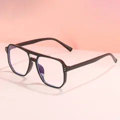 Gọng kính nam mắt vuông to không độ chống ánh sáng xanh - MS30