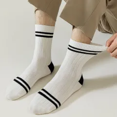 Sét 5 đôi Tất vớ cao cổ nam tất giấy chất liệu Cotton, êm mềm thoáng mát chống hôi chân phù hợp cho công sở