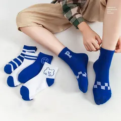 Combo 5 đôi tất cho bé trai, bé gái, tất trẻ em chất liệu Cotton cao cấp mềm mại, co giãn dễ chịu