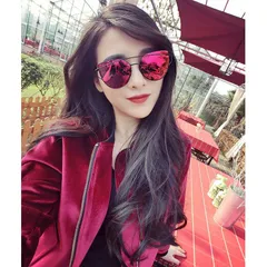 Kính mát nữ kính râm thời trang vàng cam gọng kim loại nhẹ nhàng basic chống nắng chống bụi - MS70