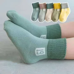 Sét 5 đôi tất trẻ em dạng lưới cho bé gái bé trai hàn quốc dày dặn giữ ấm chân mùa thu đông