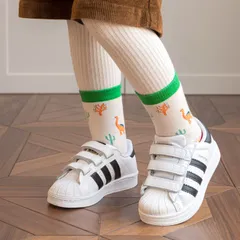 [Sịn dày ấm] Sét 5 đôi vớ Cotton co giãn họa tiết Khủng Long thời trang cho Bé Trai Và Gái