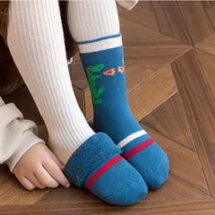 [Sịn dày ấm] Sét 5 đôi vớ Cotton co giãn họa tiết Khủng Long thời trang cho Bé Trai Và Gái