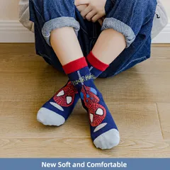 [Sịn dày ấm] Set 5 đôi tất Người Nhện Spider Men vớ cao cổ cho bé dày dặn giữ ấm chân mùa thu đông