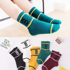 Set 5 đôi tất vớ cao cổ trẻ em dày dặn giữ ấm chân mùa thu đông 2-8 tuổi