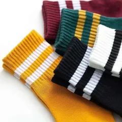 Set 5 đôi tất trẻ em cotton kẻ sọc bé trai, gái sợi bông mềm mại thoáng khí khử mùi