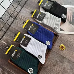 5 đôi Tất vớ Vintage họa tiết sọc sắc màu Phong cách trẻ trung năng động chất liệu cotton mềm thoáng khí