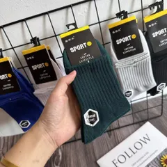 5 đôi Tất vớ Vintage họa tiết sọc sắc màu Phong cách trẻ trung năng động chất liệu cotton mềm thoáng khí