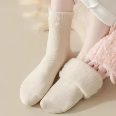 Combo 5 đôi Tất nữ lót lông cổ cao ấm áp giữ nhiệt, siêu giữ nhiệt tránh rét đại hàn