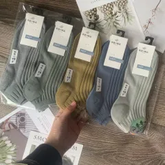 5 đôi Vớ tất nam cổ ngắn Vintage siêu ấm và bền