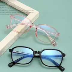 Kính thay mắt cận nam nữ dáng tròn cá tính chất liệu nhựa dẻo - MS45