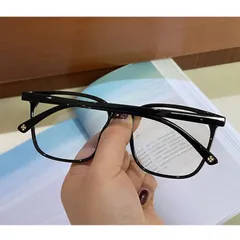 Gọng kính mắt nam nữ dáng vuông chất liệu nhựa dẻo - MS48