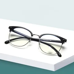 Gọng Kính thay mắt cận nam nữ kim loại càng nhựa, mắt tròn, nhiều màu - MS52