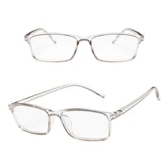 Kính thay mắt cận mắt cận nam nữ dáng vuông gọng nhựa dẻo cốt kim loại - MS40
