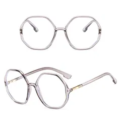 Kính cận thời trang mắt đa giác không độ chống ánh sáng xanh phong cách Hàn Quốc - MS63