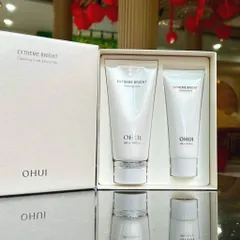 ✨ Set Sữa rửa mặt Ohui Bright Cleaning Foam dưỡng trắng da chính hãng 160ml + 100ml