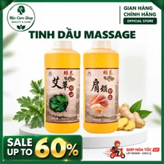 Tinh Dầu Massage Body Cao Cấp Chai 1000ml, Dầu Massage Vai Gáy Gừng, Ngải Cứu