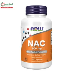 Viên Uống Thải Độc Gan NAC 600mg Now Foods 815867