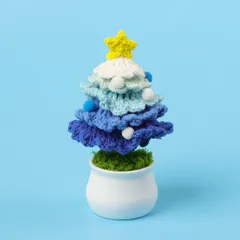 Chậu thông noel len dùng trang trí bàn làm việc, làm quà tặng
