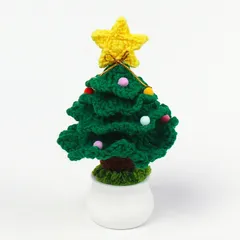 Chậu thông noel len dùng trang trí bàn làm việc, làm quà tặng