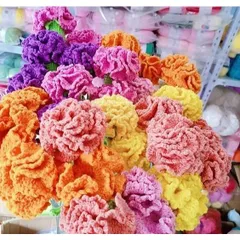 Hoa cẩm chướng len dùng làm quà tặng, trang trí bàn làm việc 815926