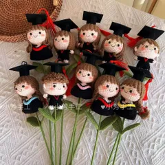 Cành búp bê tốt nghiệp len handmade quà tặng ý nghĩa