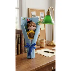 Bó Hoa Tốt Nghiệp Len Handmade – Hoa Móc Len Kèm Túi Kiếng, Quà Tặng Tốt Nghiệp Ý Nghĩa