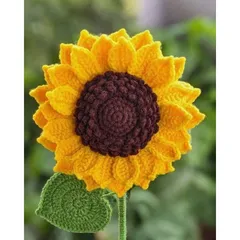 Hoa Hướng Dương Len Handmade Size Đại – Hoa Len Trang Trí Nhà Cửa, Quà Tặng Handmade