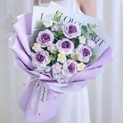 Bó Hoa Hồng Len Handmade Quà Tặng Ý Nghĩa