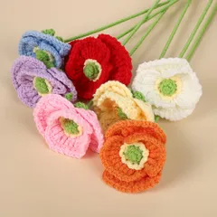 Hoa anh túc len handmade Hoa len trang trí, quà tặng ý nghĩa
