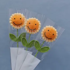 Bó hoa hướng dương len 1 bông dùng làm quà tặng