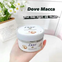 Tẩy Da Chết, Tế Bào Chết Dove Exfoliating Body Giúp Dưỡng Da Trắng Mịn Màng Macca 298g - Bản Mỹ