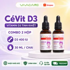 [Mẹ Tin Dùng] Combo 2 Chai CéVit D3 Drops D3 Giọt Đức - Bé Khỏe Mạnh Ít Ốm Vặt
