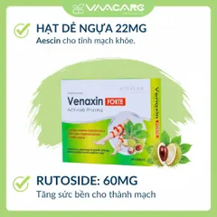 Viên Uống Hỗ Trợ Giảm Suy Giãn Tĩnh Mạch Venaxin FORTE Hộp 30 Viên, Nhập Khẩu
