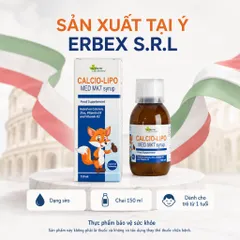 Siro Canxi Liposome Calcio-Lipo Med MK7 Cho Bé Từ 1 Tuổi, Tăng Chiều Cao 150ml