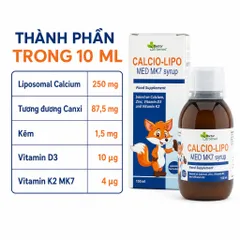 Siro Canxi Liposome Calcio-Lipo Med MK7 Cho Bé Từ 1 Tuổi, Tăng Chiều Cao 150ml