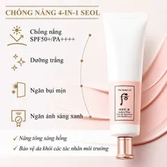 Kem chống nắng nâng tone Whoo Radiant White Tone Up Sunscreen SPF50+/PA++++ 50ml
