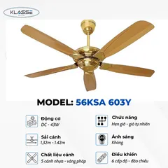 Quạt không đèn Klasse 56KSA 603Y