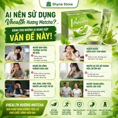 VHEALTH Vị Trà Xanh Matcha Chính Hãng | Bột Ngũ Cốc Dinh Dưỡng Bổ Sung Vitamin Khoáng Chất