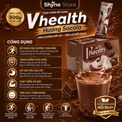 Ngũ Cốc Dinh Dưỡng VHEALTH Vị Socola | Thực Phẩm Bổ Sung Protein Thực Vật Chất Xơ