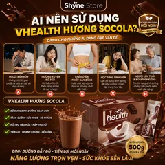 Ngũ Cốc Dinh Dưỡng VHEALTH Vị Socola | Thực Phẩm Bổ Sung Protein Thực Vật Chất Xơ