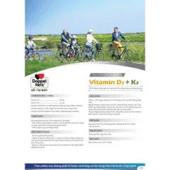 (Đức) Vitamin D3 K2 Doppelherz Chính Hãng Viên Uống Bổ Sung D3 + K2 Hỗ Trợ Xương Răng, Chuyển Hóa Canxi, Chức Năng Cơ Và Hệ Miễn Dịch
