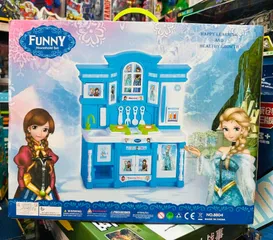 Đồ chơi nhà bếp Funny Kitchen Set kèm búp bê công chúa Elsa Frozen 8804 có hiệu ứng đèn và âm thanh